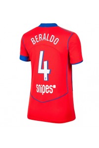 Paris Saint-Germain Lucas Beraldo #4 Jalkapallovaatteet Naisten Kolmaspaita 2025-26 Lyhythihainen